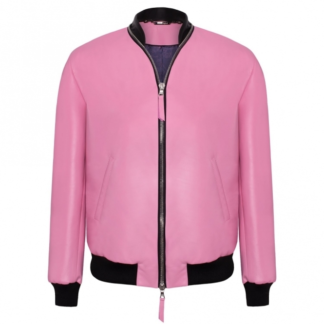 Amen Baby' Leather Bomber Jacket