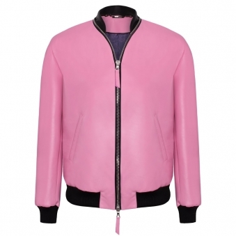 Amen Baby' Leather Bomber Jacket