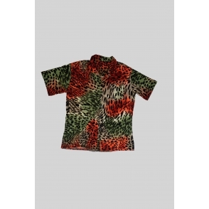Chemise Homme CREME DE SILK/SILVERSILK XL Multicolore - Motifs Grecs Et Animaliers, Soie Métallique, Neuve