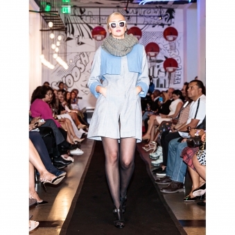 Ash Grey Wool Coat with Attached Vest