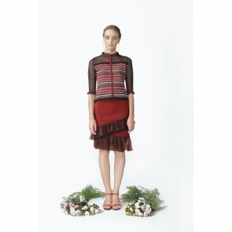 Asymmetric Ruffle Skirt