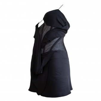 Black Bobbinet ‘Corset’ Dress