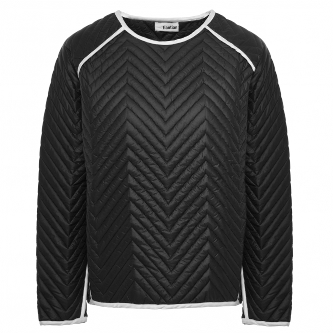 Black Chevron Quilted Shirt