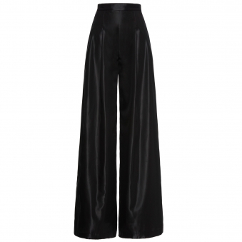 Black High Waisted Wide-Leg Pants