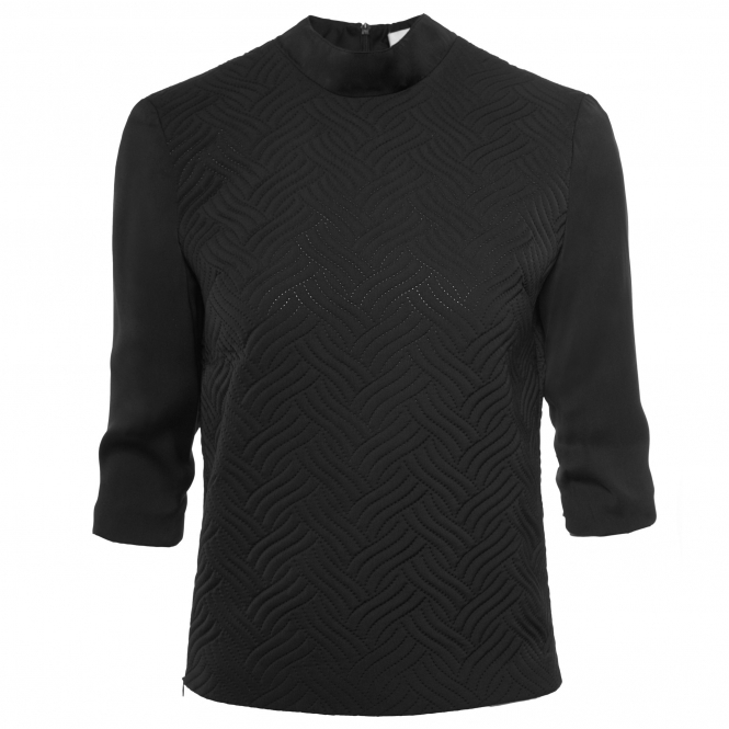 Black Lightly Quilted Top