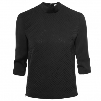 Black Lightly Quilted Top