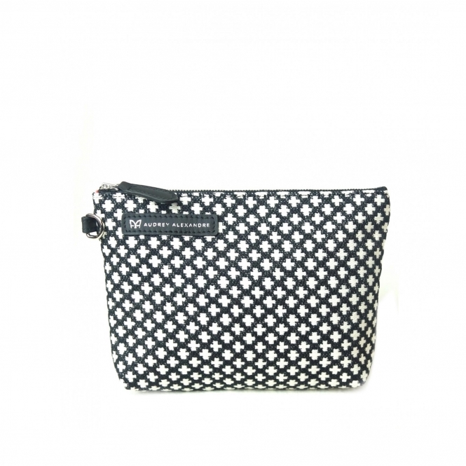 Black & White Jacquard Clutch Bag
