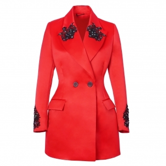 Blazer with Hand Embellished Embroidery