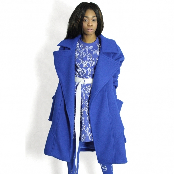 Blue Cut-Out Coat
