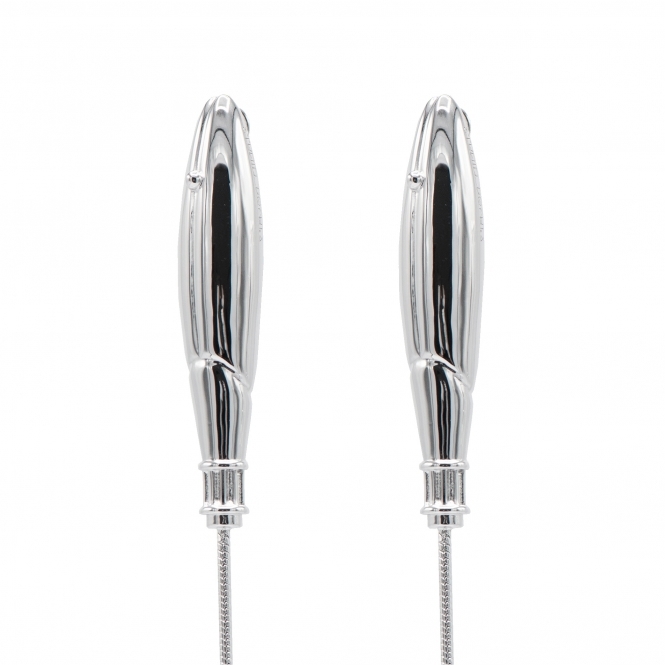 Bullet Shape Earring with Snake Chain