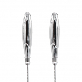 Bullet Shape Earring with Snake Chain