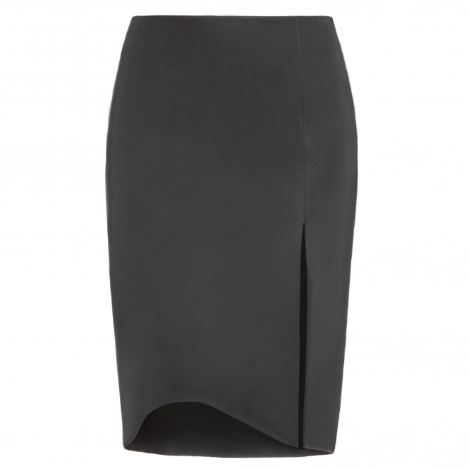 Dark Grey Reflective Midi Skirt
