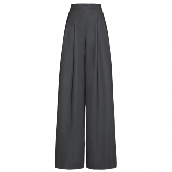 Dark Grey Reflective Wide-Leg Pants