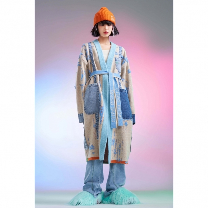 Denim & Wool Long Coat