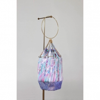 Digital Marble Neoprene Mini Bucket Bag
