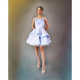 Dress with Hand Embellished Embroidery