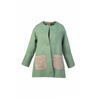 Eco-Green Oversized Coat