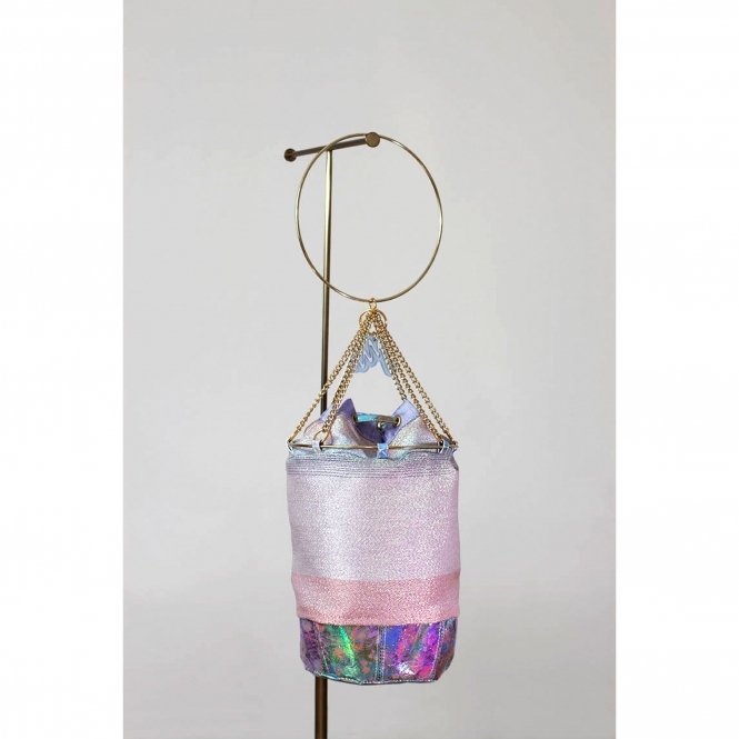 Glitter Jacquard Mini Bucket Bag