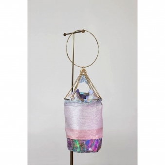 Glitter Jacquard Mini Bucket Bag