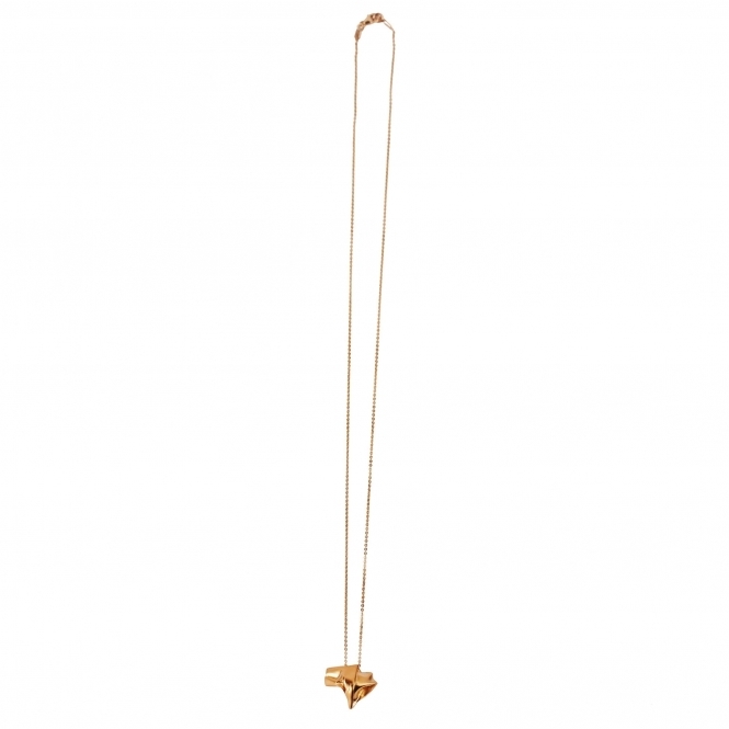 Gold Folded Star Necklace