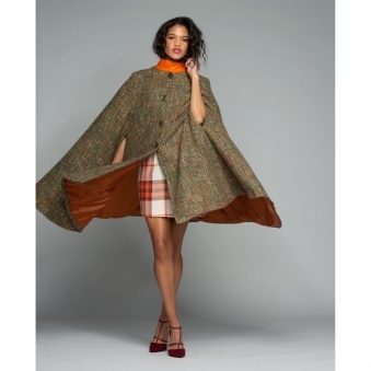 Green Cape with Lambskin