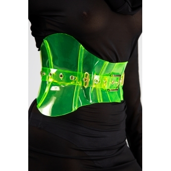 Green pvc corset belt