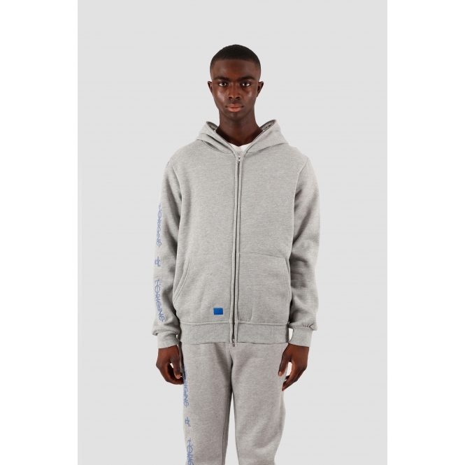 Grey Shark Zip Hoodie