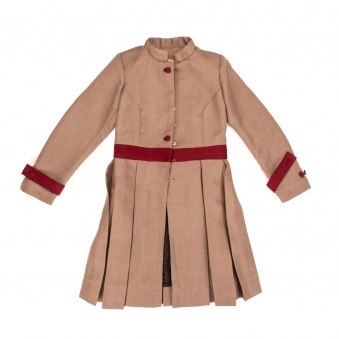 Grey Wool Pleated Coat