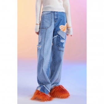 Heart Wide-Leg Jeans