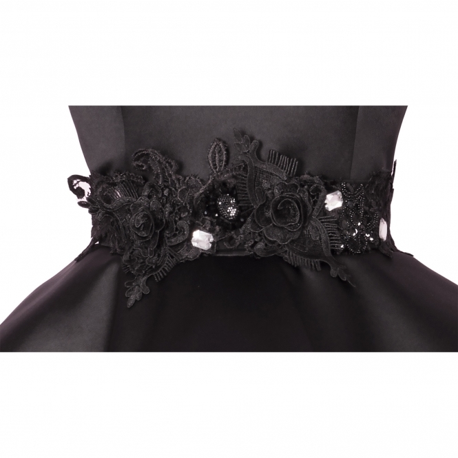Lace Flower Belt with Hand Embellished Application