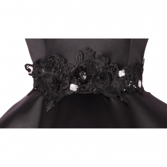 Lace Flower Belt with Hand Embellished Application