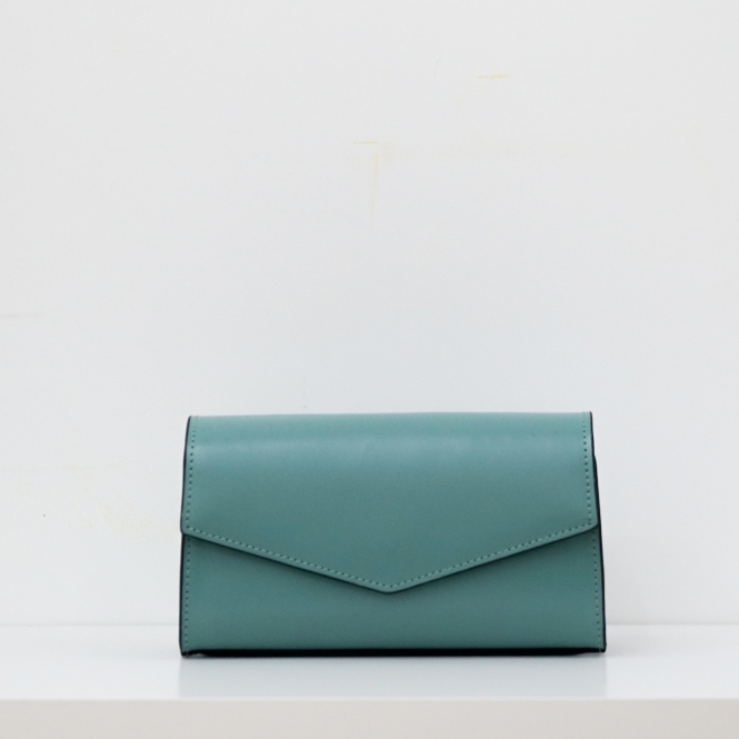Leather envelope clutch