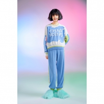 Letter Embroidered Cashmere Sweater