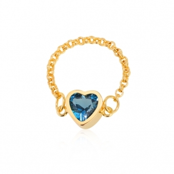 London Blue Topaz Heart Ring