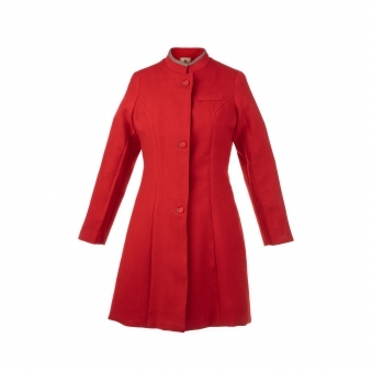 London Red Wool Coat