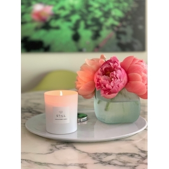 Luxury Engraved Silver Tone 1 Wick Candle Lid – 30cl