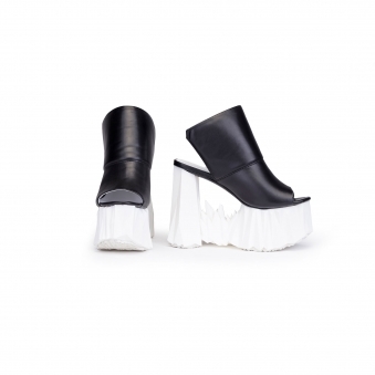 Made To Order Black Premier Leather Heel with 3D Mould Resin Outsole
