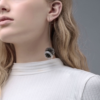 Made To Order Bubble Earring with Hoop Adornment