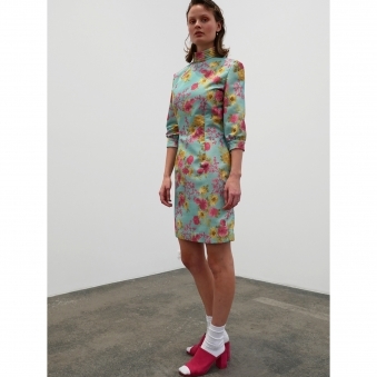 Made To Order Collar Dress - Flowers