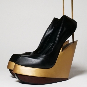 Made To Order Ego Platform Leather Bed of Nails Pumps
