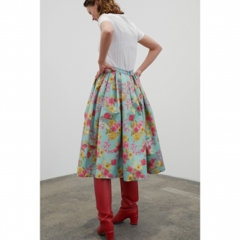 Made To Order Flared Skirt - Flowers