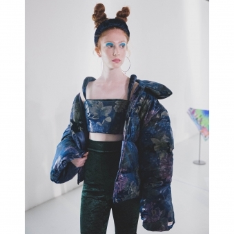 Made to Order Floral Oversized Puffer Jacket