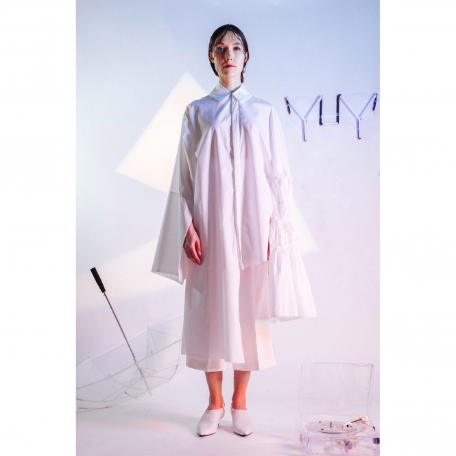 Made To Order Gathered Asymmetrical Shirt