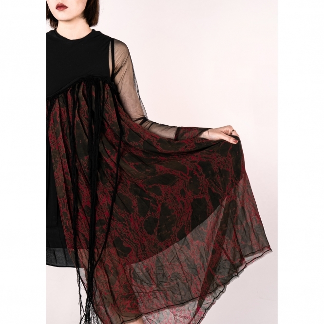 Made to Order Layered Two Tone Asymmetrical Pleated Dress