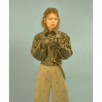 Made To Order Leather Jacket With Front Flap Pockets