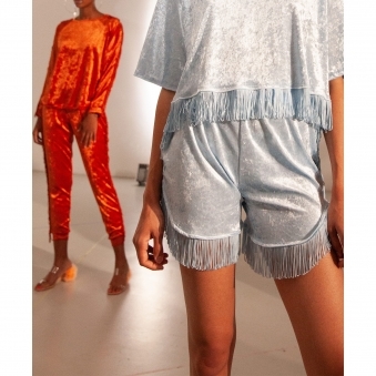Made to Order Lulu Fringed Shorts