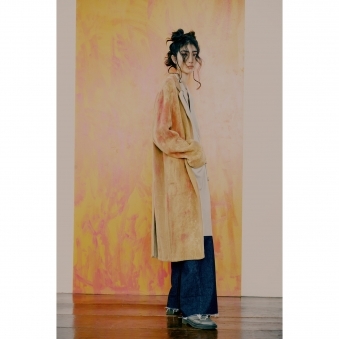 Made To Order Over-sized Burnt-out Faded Coloured Long Coat