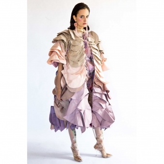 Made To Order Oversized Layered Flower Coat