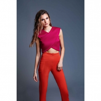 Made To Order Pink Crossover Top