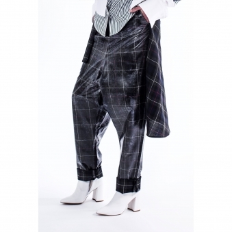 Made to Order Plaid Baggy with Half Skirt